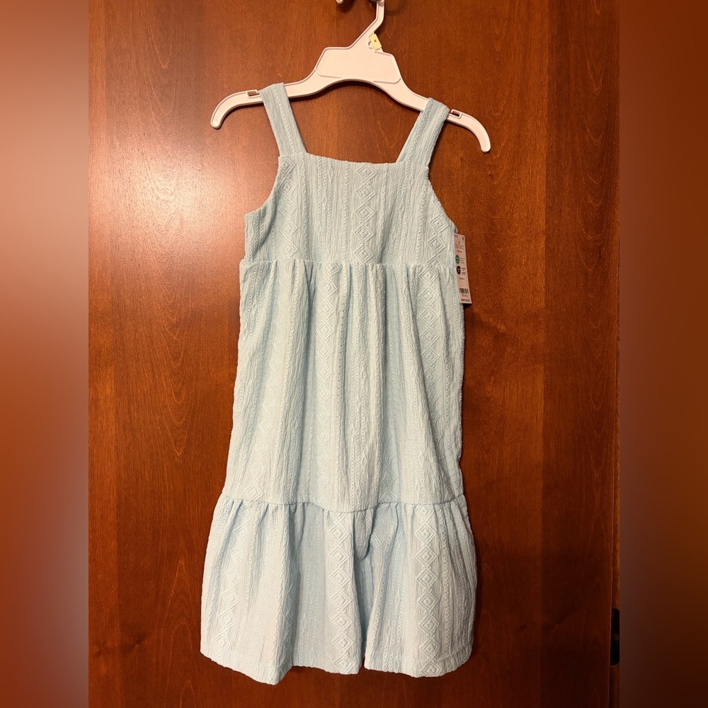 New Carter’s Girls' 4 Light Blue Textured Sun Dress